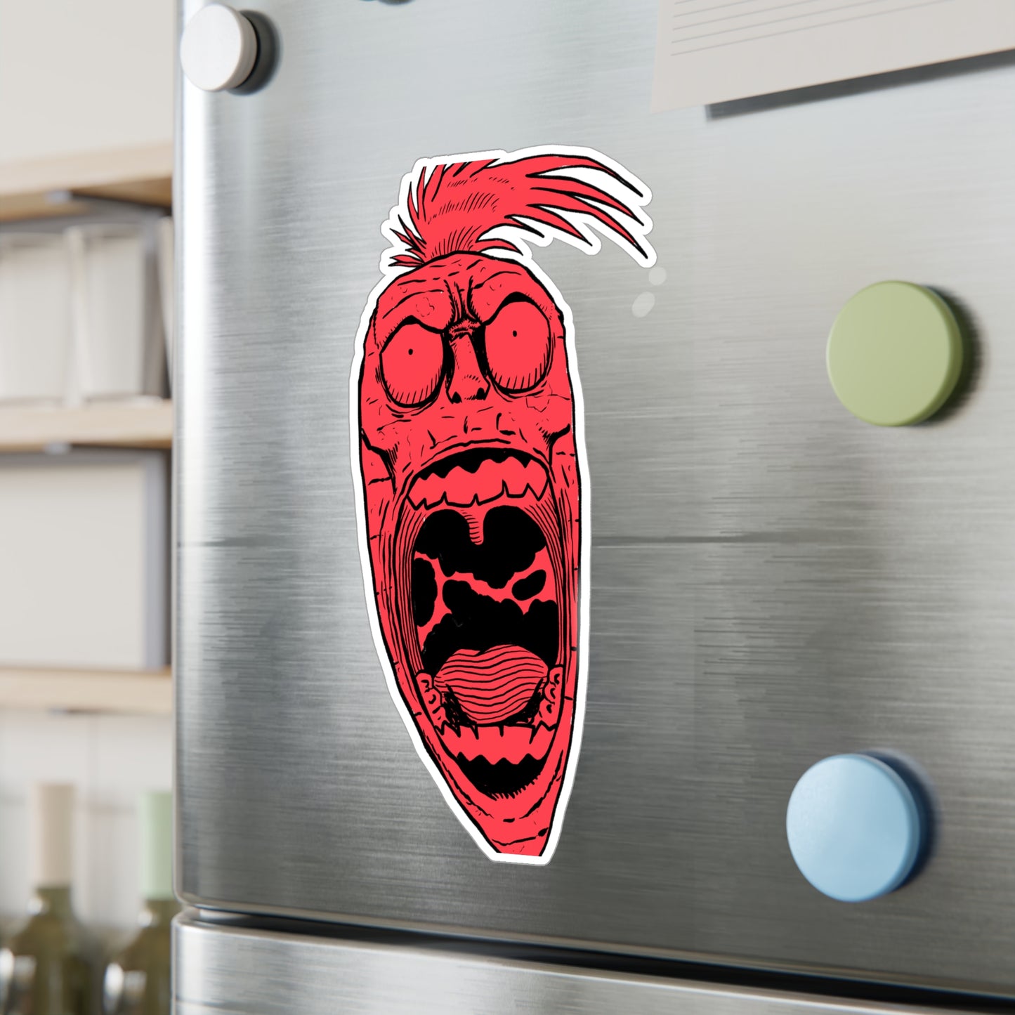 Screaming Carrot Vinyl Sticker