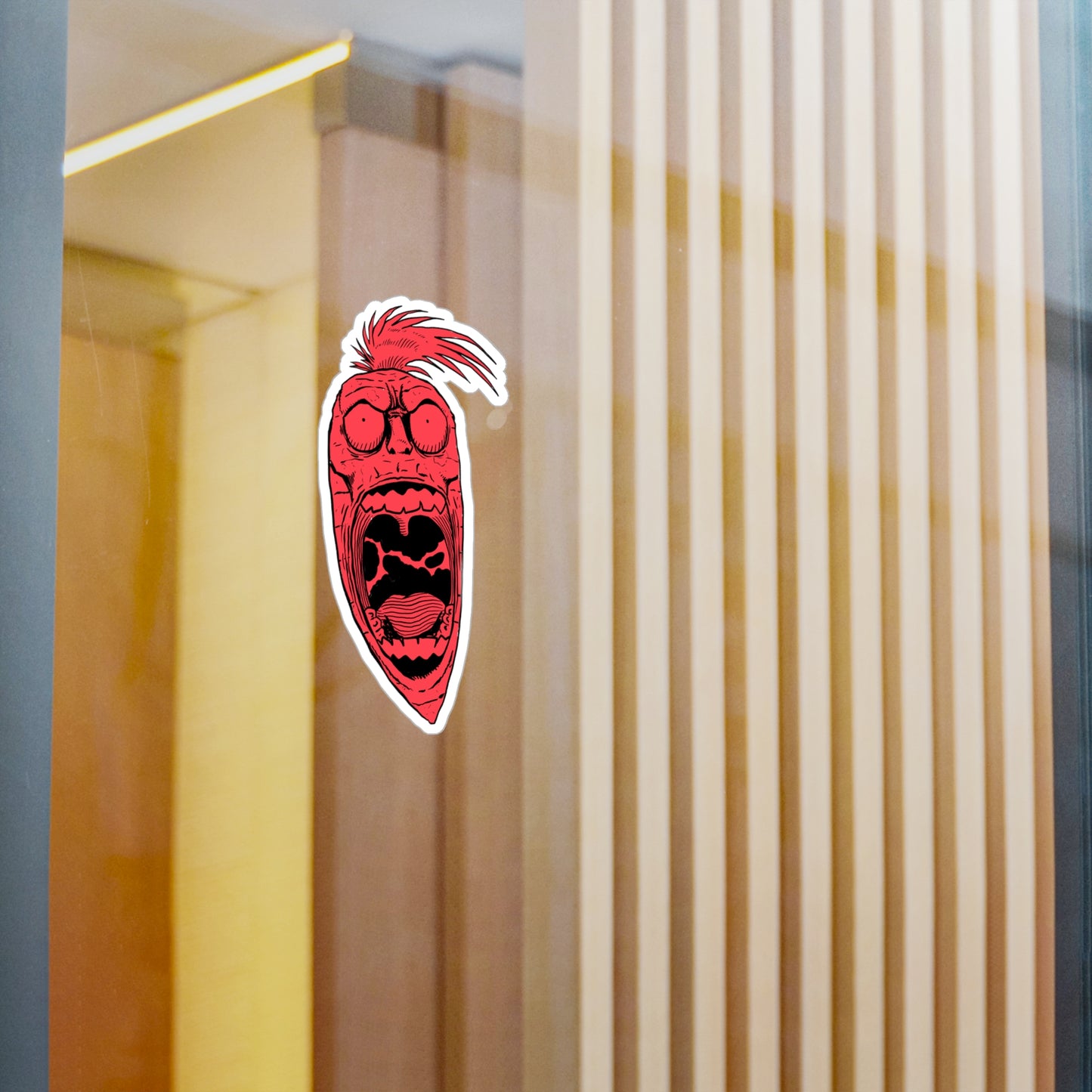 Screaming Carrot Vinyl Sticker