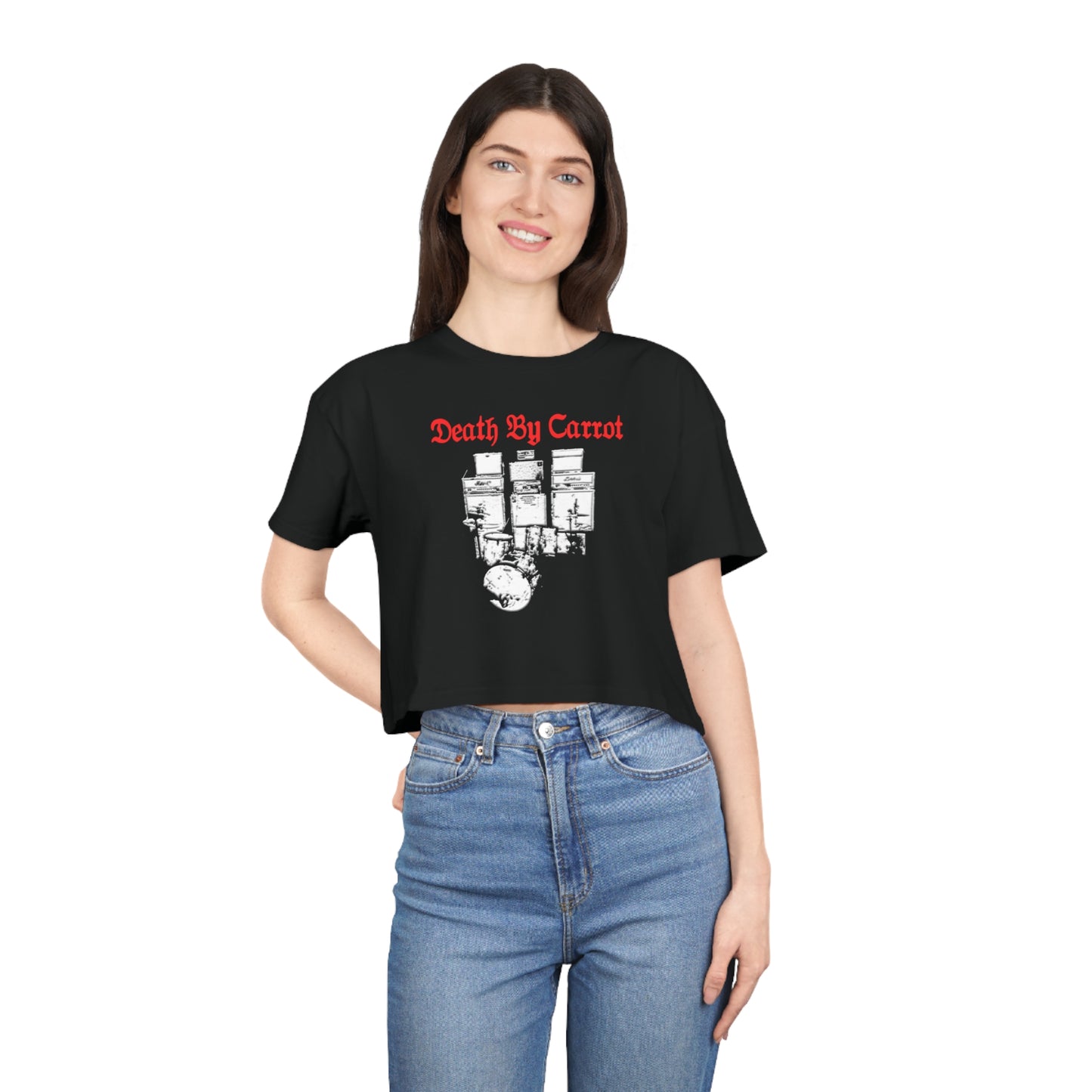 Black Marsha Crop Tee