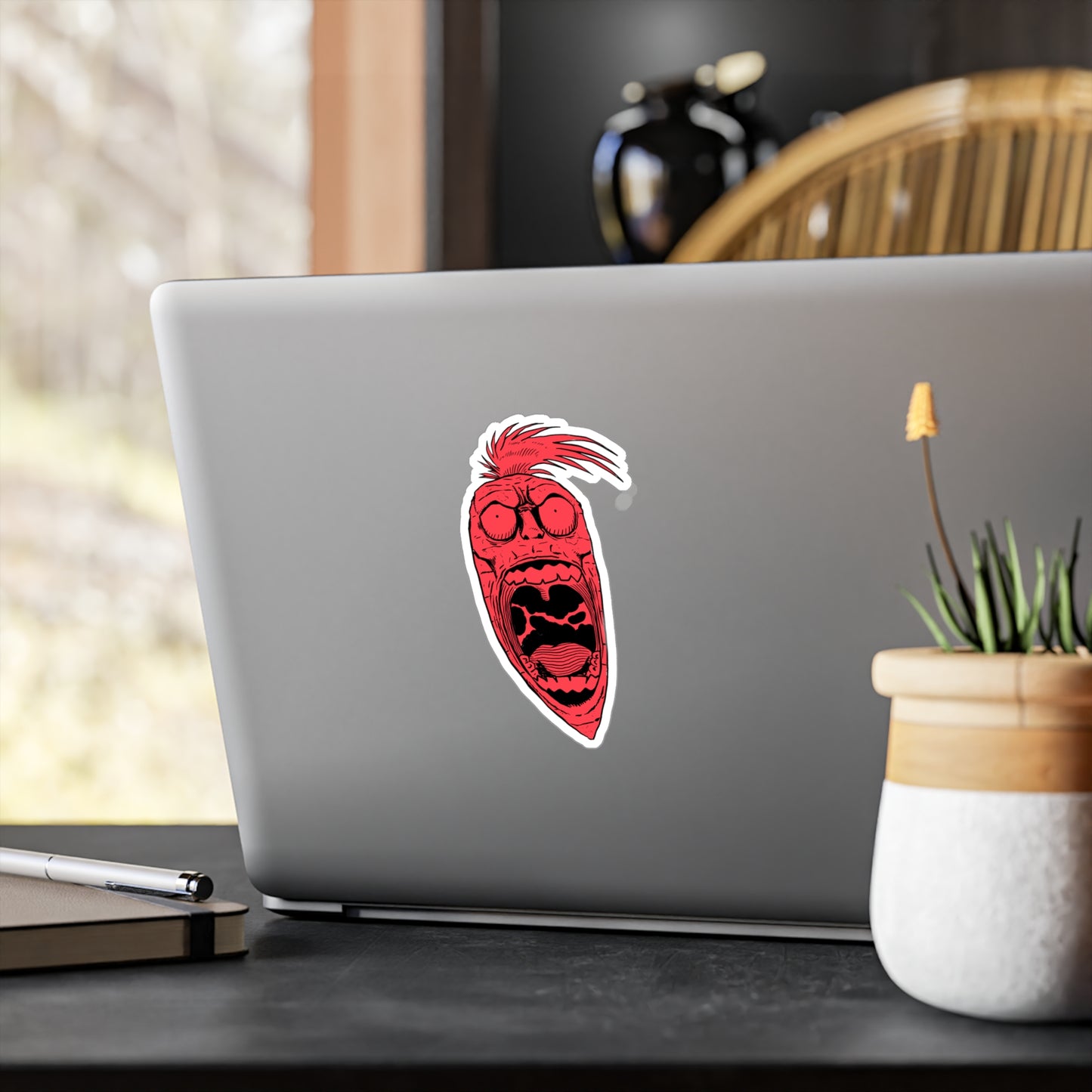 Screaming Carrot Vinyl Sticker