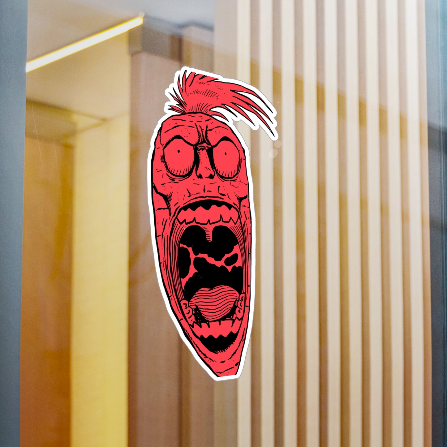 Screaming Carrot Vinyl Sticker