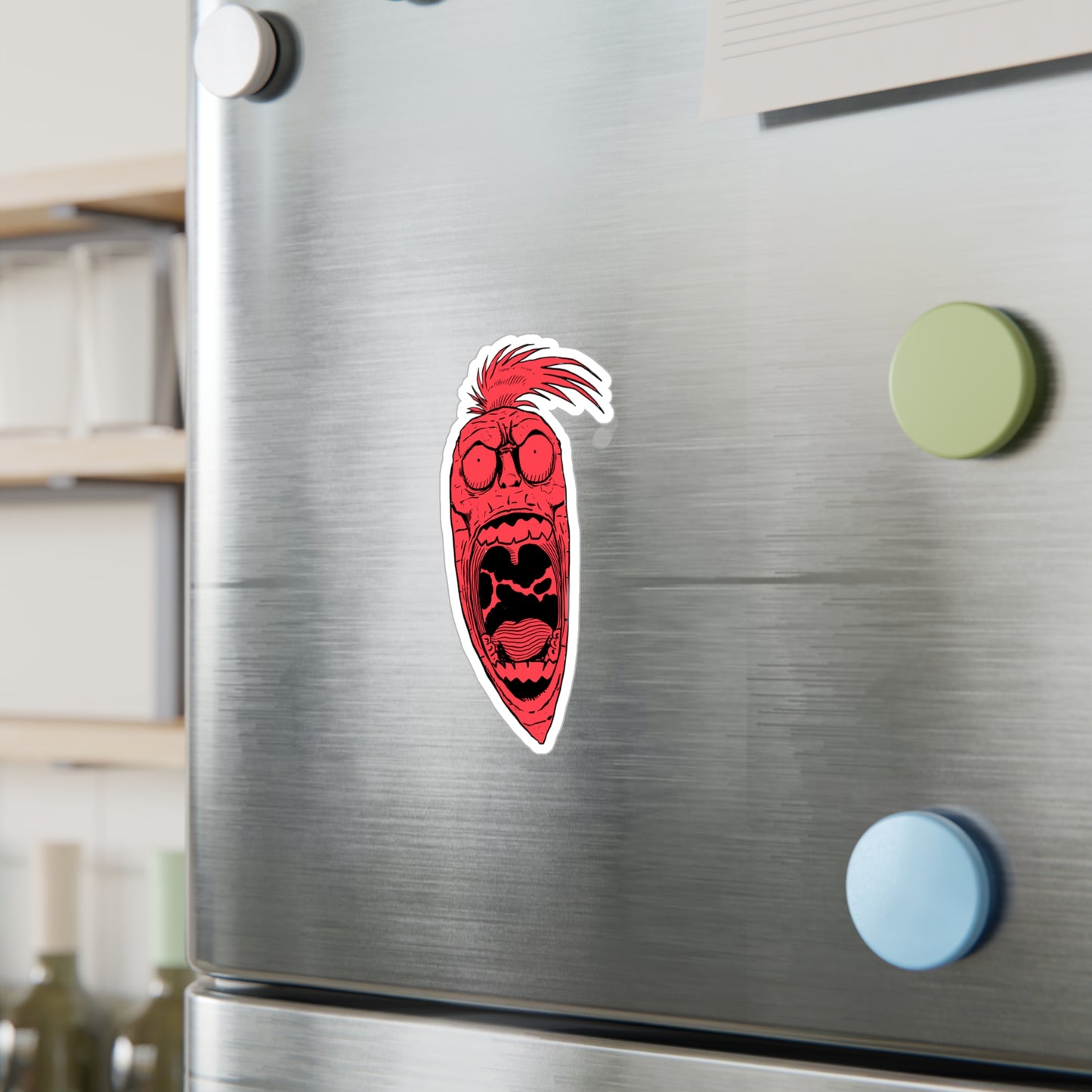 Screaming Carrot Vinyl Sticker