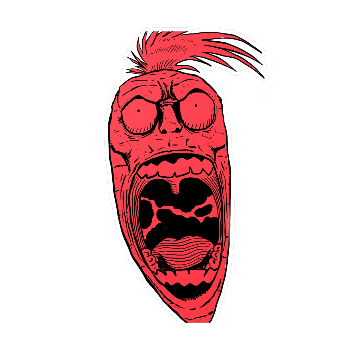 Screaming Carrot Vinyl Sticker