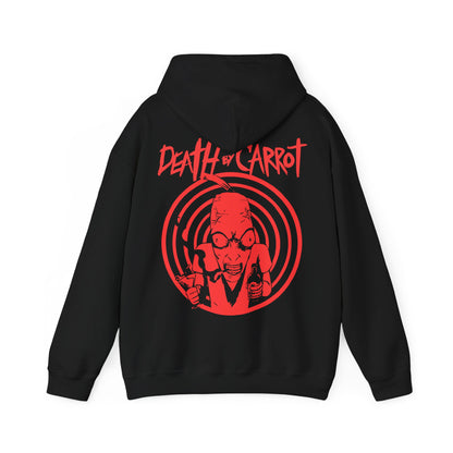 Death by Carrot Party Hoodie — Double‑Sided Logo