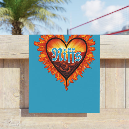 Riffs Blue Beach Towel — Vibrant Surf & Pool Towel