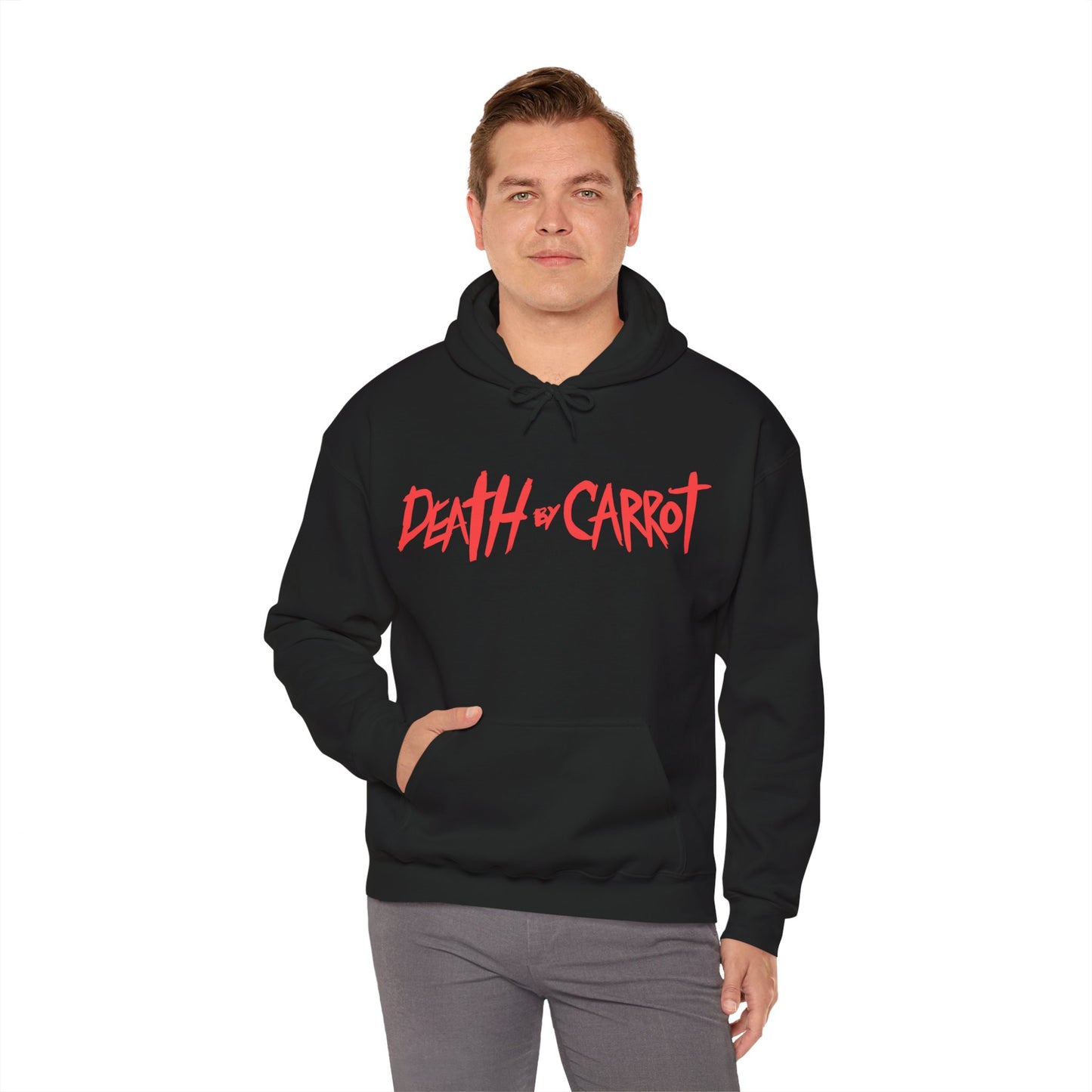 Death by Carrot Party Hoodie — Double‑Sided Logo