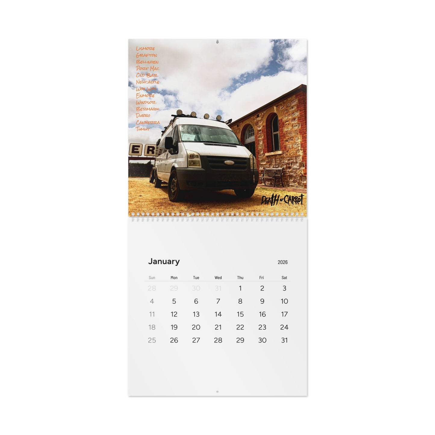 Death by Carrot Wall Calendar (2026)