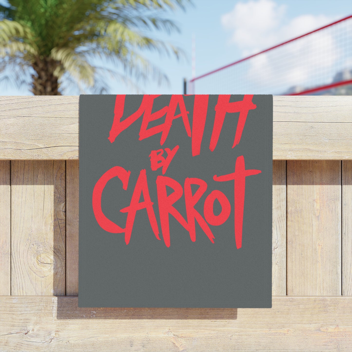 Death By Carrot Logo Beach Towel