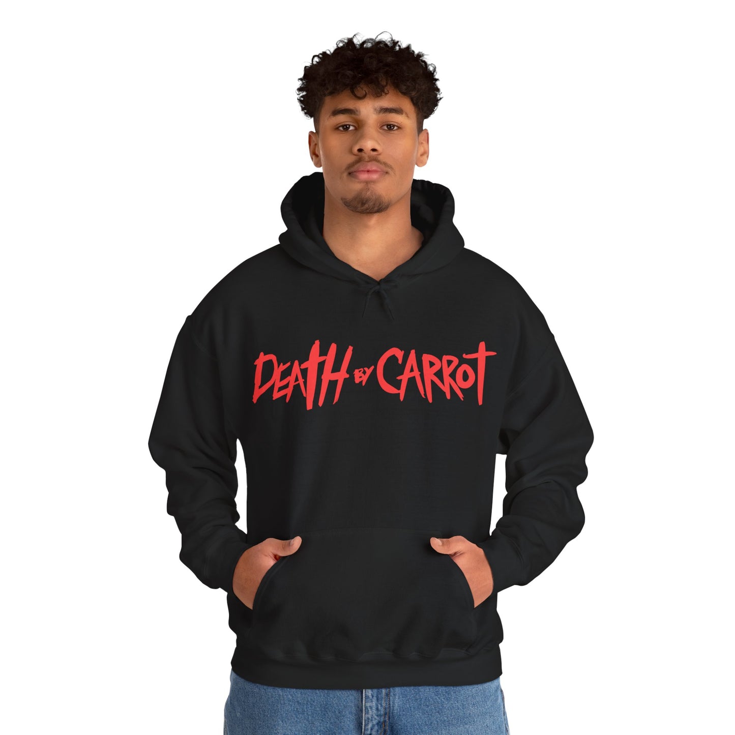 Death by Carrot Party Hoodie — Double‑Sided Logo