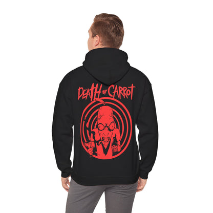 Death by Carrot Party Hoodie — Double‑Sided Logo