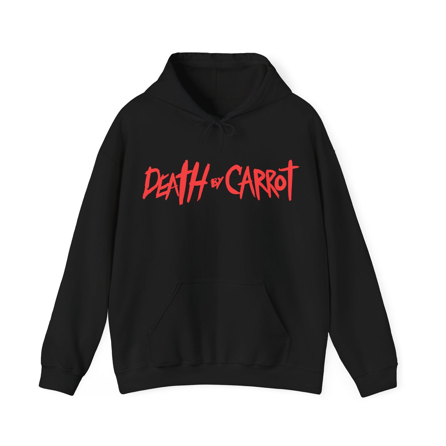 Death by Carrot Party Hoodie — Double‑Sided Logo