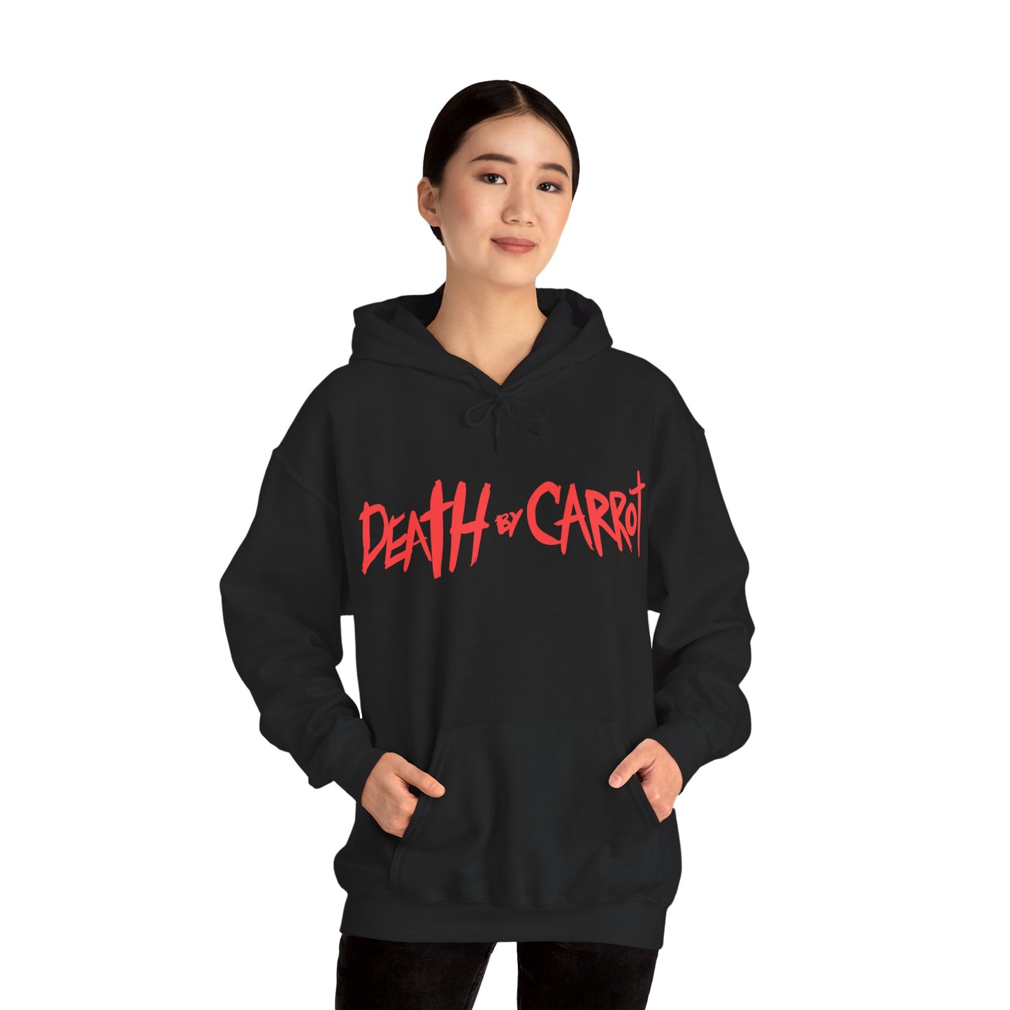 Death by Carrot Party Hoodie — Double‑Sided Logo
